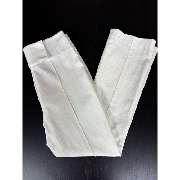 Veronica Beard Jupiter Kick Flare Pants White 8 Wide Waist Band Pin Tucks - Picture 11 of 11